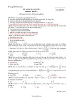Đề 2 kiểm tra học kì 1 môn lý khối 12 (thời gian 60 phút – 40 câu trắc nghiệm)16223