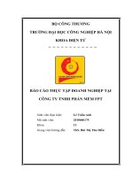 BÁO cáo THỰC tập DOANH NGHIỆP tại CÔNG TY TNHH PHẦN mềm FPT 