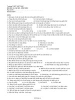 Đề kiểm tra Sinh học 12  Học kì 1  Đề số 2316925