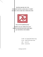 DATN NGHIÊN cứu QUY TRÌNH sản XUẤT NECTAR CHUỐI HƯƠNG ĐÓNG hộp THEO QUY mô PHÒNG THÍ NGHIỆM