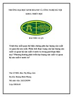 Trình bày mối quan hệ biện chứng giữa lực lượng sản xuất và quan hệ sản xuất  phân tích thực trạng của lực lượng sản xuất và quan hệ sản xuất ở nước ta trong giai đoạn hiện nay 