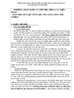 Sáng kiến kinh nghiệm THCS: Phương pháp quản lí lớp học bằng các biện pháp giáo dục kỉ luật tích cực của giáo viên chủ nhiệm