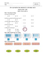 ÔN tập KIỂM TRA ĐỊNH kỳ CUỐI học kì 2 lớp 1 môn TOÁN