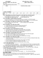 Đề kiểm tra 1 tiết môn: Giáo dục công dân 11   Trường THPT Tân Yên Số 115772