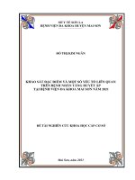 Khảo sát đặc điểm và một số yếu tố liên quan trên bệnh nhân tăng huyết áp tại Bệnh viện đa khoa Mai Sơn năm 2021