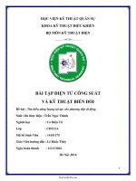 Bài tập điện tử công suất và kỹ thuật biến đổi  Đề bài: Tìm hiểu năng lượng tái tạo cho phương tiện di động17579