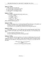 Đề kiểm tra học kì 1 Hóa học 9 năm học 2013  201416640