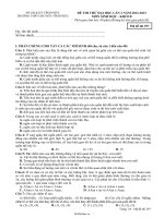 Đề 1 thi thử đại học lần 2 năm 20122013 môn sinh học  khối b thời gian làm bài: 90 phút (không kể thời gian phát đề)16898