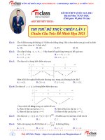 ĐỀ THỰC CHIẾN MÔN TOÁN LẦN 1 NĂM 2022