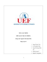 TIỂU LUẬN NHÓM môn QUẢN TRỊ văn PHÒNG công ty phạm phúc gia (PPG holdings) 
