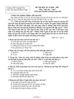 Đề thi học kỳ II 2006 – 2007 môn : ngữ văn  Lớp 7 (thời gian 90 phút, không kể giao đề)16175