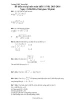 Đề kiểm tra lại Toán lớp 11  Năm học 20152016  Trường THPT Trung Phú19881