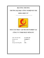BÁO cáo THỰC tập DOANH NGHIỆP tại CÔNG TY TNHH PHẦN mềm FPT 3 