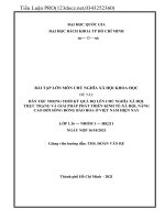 DÂN TỘC TRONG THỜI KỲ QUÁ ĐỘ LÊN CHỦ NGHĨA XÃ HỘI. THỰC TRẠNG VÀ GIẢI PHÁP PHÁT TRIỂN KINH TẾ-XÃ HỘI, NÂNG CAO ĐỜI SỐNG ĐỒNG BÀO HOA Ở VIỆT NAM HIỆN NAY