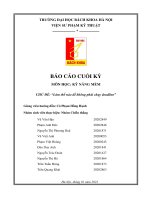 BÁO cáo CUỐI kỳ môn học kỹ NĂNG mềm CHỦ đề làm thế nào để không phải chạy deadline 