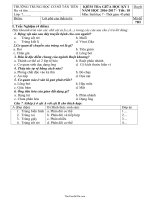 Đề kiểm tra giữa học kì I Sinh học 7  Mã đề 7III  Năm học 20162017  Trường THCS Tân Tiến20995