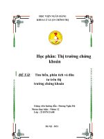 tiểu luận thị trường chứng khoán đề tài tìm hiểu, phân tích và đầu tư trên thị trường chứng khoán 