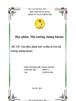 tiểu luận thị trường chứng khoán đề tài tìm hiểu, phân tích và đầu tư trên thị trường chứng khoán 