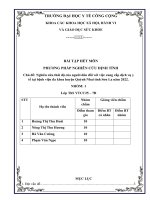 BÀI TẬP HẾT MÔN PHƯƠNG PHÁP NGHIÊN CỨU ĐỊNH TÍNH Chủ đề: Nghiên cứu thái độ của người dân đối với việc cung cấp dịch vụ y tế tại bệnh viện đa khoa huyện Quỳnh Nhai tỉnh Sơn La năm 2022.