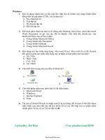 Bài tập trắc nghiệm tin học văn phòng19387