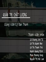 tiểu luận QUẢN TRỊ CHẤT LƯỢNG lịch sử thành lập doanh nghiệp vinamilk hệ thống quản lý chất lượng của vinamilk 