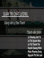 tiểu luận QUẢN TRỊ CHẤT LƯỢNG lịch sử thành lập doanh nghiệp vinamilk hệ thống quản lý chất lượng của vinamilk 