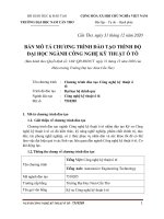 BẢN MÔ TẢ CHƢƠNG TRÌNH ĐÀO TẠO TRÌNH ĐỘ ĐẠI HỌC NGÀNH CÔNG NGHỆ KỸ THUẬT Ô TÔ