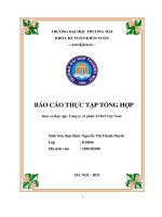 TRƯỜNG ĐẠI HỌC THƯƠNG MẠI KHOA KẾ TOÁN-KIỂM TOÁN - BÁO CÁO THỰC TẬP TỔNG HỢP Đơn vị thực tập: Công ty cổ phần SUDO Việt Nam