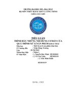 TIỂU LUẬN TRÌNH bày NHỮNG nội DUNG cơ bản của QUÁ TRÌNH xử lí sản PHẨM KHAI THÁC 