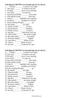 Chia động từ thường sao cho phù hợp với các chủ từ17188