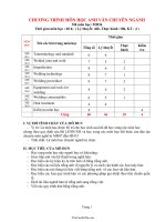 Chương trình môn học Anh văn chuyên ngành trong trường Đại học, cao đẳng17470