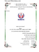 TIỂU LUẬN CUỐI KỲ Đề tài CÁC YẾU TỐ TÁC ĐỘNG ĐẾN Ý ĐỊNH LAM TỪ THIỆN CỦA NGƯỜI Dân Thành phố hồ chí minh