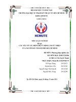 TIỂU LUẬN CUỐI KỲ Đề tài CÁC YẾU TỐ TÁC ĐỘNG ĐẾN Ý ĐỊNH LÀM TỪ THIỆN CỦA NGƯỜI DÂN THÀNH PHỐ HỒ CHÍ MINH