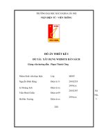 ĐỒ án THIẾT kế i đề tài xây DỰNG WEBSITE bán SÁCH 
