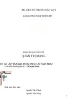 Xây dựng hệ thống mạng cho ngân hàng 