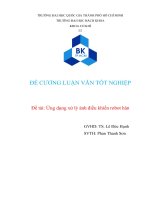 LUẬN văn tốt NGHIỆP đề tài ứng dụng xử lý ảnh điều khiển robot hàn 