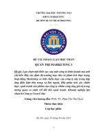 xác định thị trường mục tiêu và phân tích thực trạng hoạt động marketing có tính chiến lược của công ty coca cola trong đáp ứng điều kiện bên trong và bên ngoài  hãy phân tích các chiến lược cạnh tranh sản phẩm của công ty