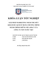 DL CDTN GIẢI PHÁP MARKETING NHẰM THU hút KHÁCH DU LỊCH sử DỤNG CHƯƠNG TRÌNH “HÀNH TRÌNH NHỮNG mùa HOA” của CÔNG TY NON nước VIỆT