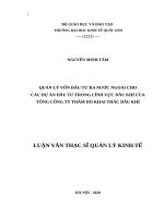 Luận văn thạc sỹ: QUẢN LÝ VỐN ĐẦU TƯ RA NƯỚC NGOÀI CHO CÁC DỰ ÁN ĐẦU TƯ TRONG LĨNH VỰC DẦU KHÍ CỦA TỔNG CÔNG TY THĂM DÒ KHAI THÁC DẦU KHÍ