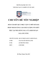 DL CDTN báo cáo kết QUẢ THỰC tập và môt số GIẢI PHÁP NHẰM NÂNG CAO CHẤT LƯỢNG tổ CHỨC TIỆC tại NHÀ HÀNG SALA của KHÁCH sạn SALA đà NẴNG