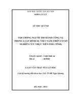 Tài liệu Tội chống người thi hành công vụ trong luật hình sự