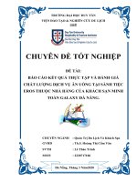 DL CDTN báo cáo kết QUẢ THỰC tập và ĐÁNH GIÁ CHẤT LƯỢNG DỊCH vụ ăn UỐNG tại SẢNH TIỆC EROS THUỘC NHÀ HÀNG của KHÁCH sạn MINH TOÀN GALAXY đà NẴNG