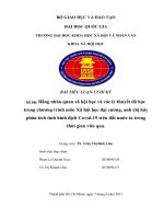 Đề bài Bằng nhãn quan xã hội học và các lý thuyết đã học trong chương trình môn Xã hội học đại cương, anh chị hãy phân tích tình hình dịch Covid-19 trên đất nước ta trong thời gian vừa qua.