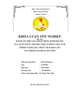 Đánh giá hiệu quả hoạt động kinh doanh của NHTMCP việt nam thịnh vượng qua phân tích báo cáo tài chính giai đoạn 2017 2019   khóa luận tốt nghiệp 092