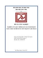 KHTN CDTN NGHIÊN cứu QUY TRÌNH sản XUẤT BÁNH QUY GIÀU CHẤT xơ bổ SUNG yến MẠCH và bã MALT