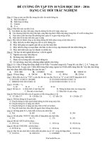 Đề cương ôn tập Tin 10 năm học 2015 – 2016 dạng câu hỏi trắc nghiệm21853