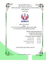 TIỂU LUẬN CUỐI kỳ đề tài các yếu tố tác ĐỘNG đến ý ĐỊNH làm từ THIỆN của NGƯỜI dân THÀNH PHỐ hồ CHÍ MINH 