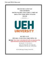 tiểu luận CƠ SỞ CÔNG NGHỆ THÔNG TIN ĐỀ TÀI Thực trạng và giải pháp phát triển của ứng dụng công nghệ blockchain trong thương mại điện tử Việt Nam