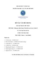 MÔN học những quy định chung về luật dân sự, tài sản và thừa kế  đề tài vấn đề CHUNG 