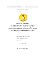 Giải pháp tăng cường tài trợ thương mại quốc tế tại NHTMCP quân đội   khoá luận tốt nghiệp 159
